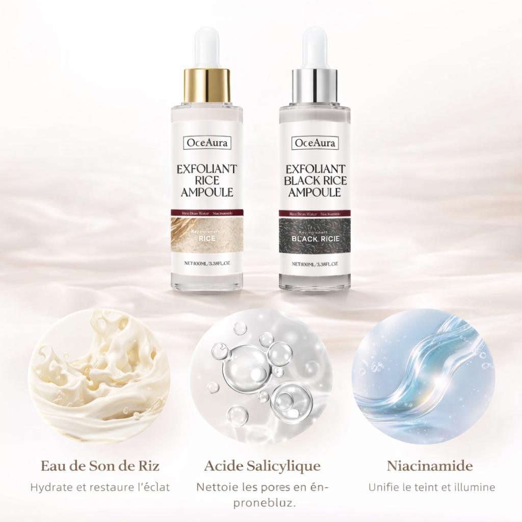 Duo Ampoules Exfoliantes au Riz — Gamme Zeya | Pores Resserrés, Éclat & Hydratation Intense