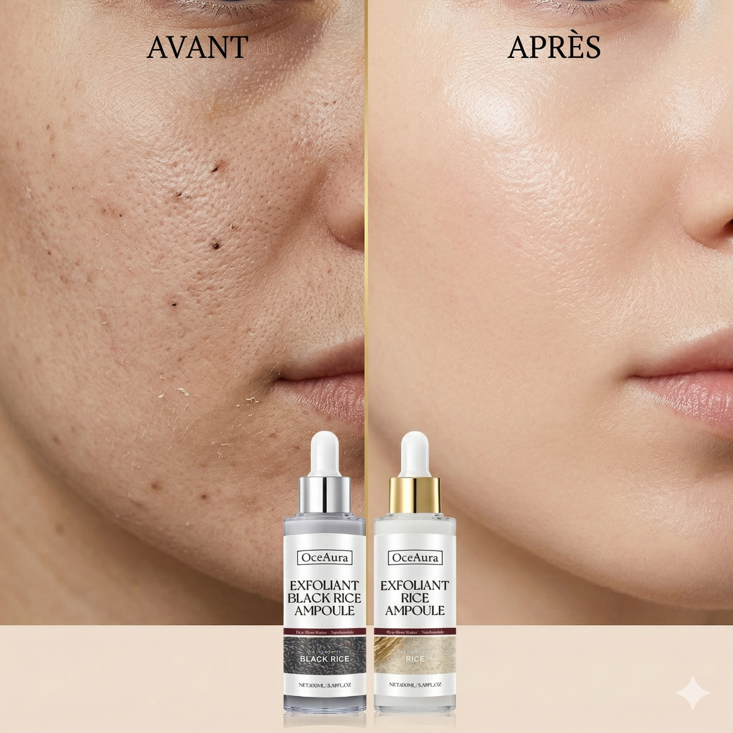 Duo Ampoules Exfoliantes au Riz — Gamme Zeya | Pores Resserrés, Éclat & Hydratation Intense