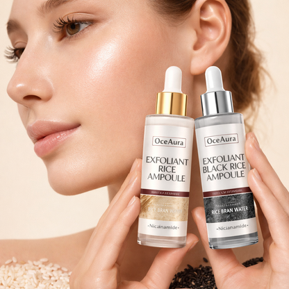 Duo Ampoules Exfoliantes au Riz — Gamme Zeya | Pores Resserrés, Éclat & Hydratation Intense