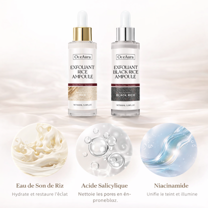 Duo Ampoules Exfoliantes au Riz — Gamme Zeya | Pores Resserrés, Éclat & Hydratation Intense